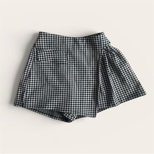 Zara Kids Houndstooth Skirt/Skort, Black White